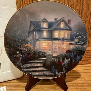 Thomas Kinkade A Warm Welcome Home Plate